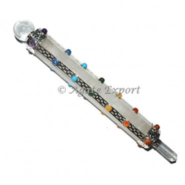 Antique Crystal Healing Wands With Seven Chakra