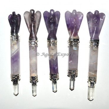 Amethyst Healing Wand With Angel