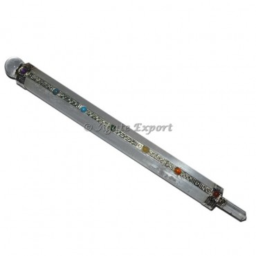 Selenite 7 Chakra Healing Wand