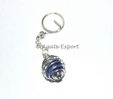 Lapis Lazuli Tumbled Wrap Keyring
