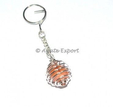 Carnelian Tumbled Keyring
