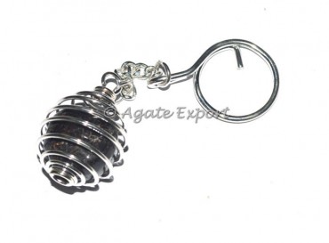 Tiger Eye Tumbled Keyring