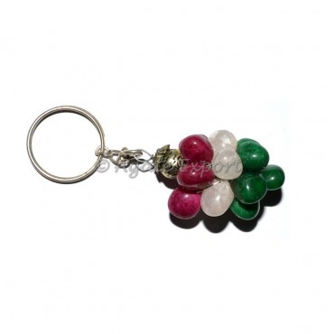 Mix Dyed Tumbled Grap Keychain