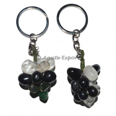 Rose and crystal Grapes Keychain