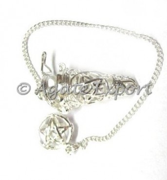 Pentagram Silver Brass Cage Pendulums