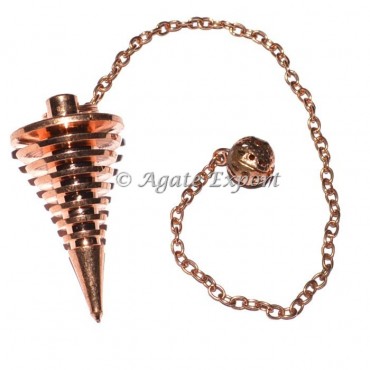 Copper Pendulum roundish with radial