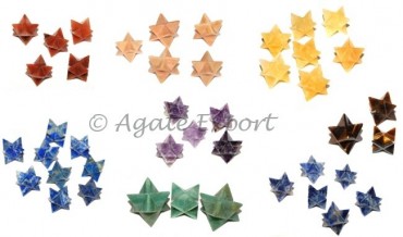 Assorted Gemstone Merkaba Stars