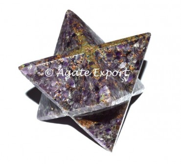 Orgone Amethyst Merkaba Star