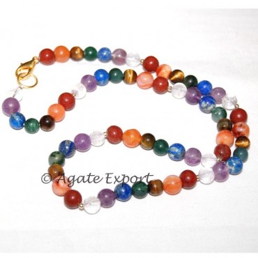Chakra Round Necklace With Golden Hook