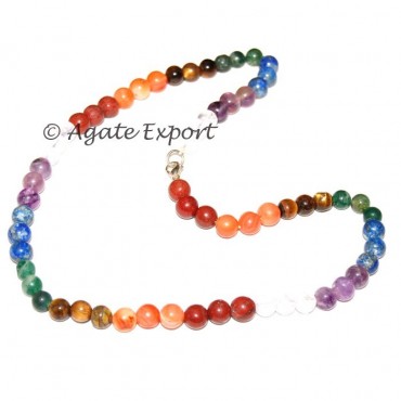 Chakra Round Necklace With Silver Hook