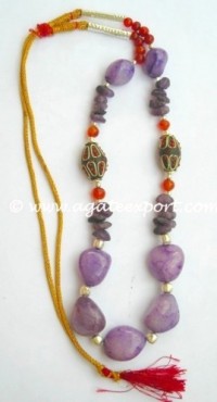 Dyed Tumble Stone Necklace.
