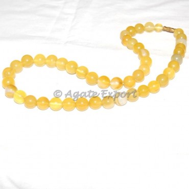 Yellow Aventurine Round Beads Necklace