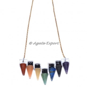7 Chakra Cone Necklace