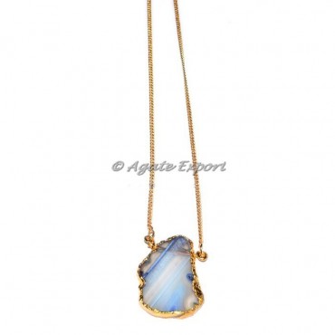Banded Blue Onyx Necklace