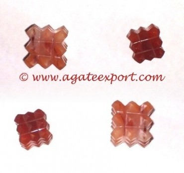 Carnelian Lemurian 54 Pyramids Power Cube