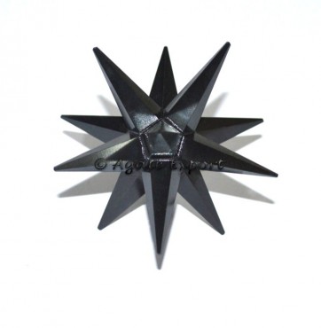 Black Agate 12 Points Merkaba Star