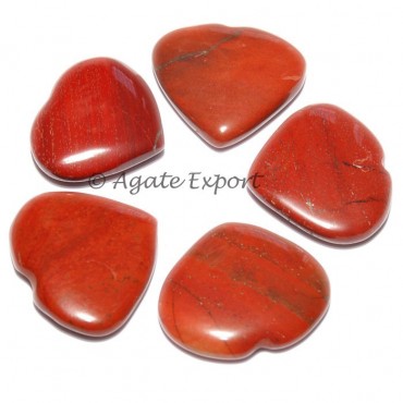 Red Jasper Heart Cabachons