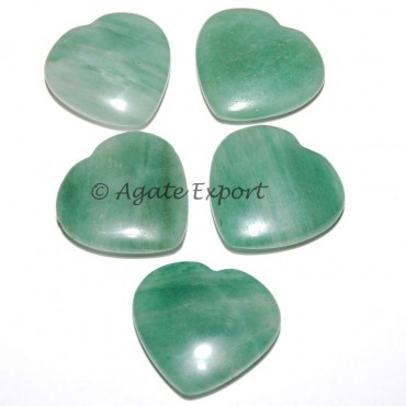 Green Aventurine Heart Cabachons