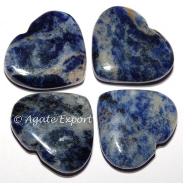 Sodalite Heart Cabachons