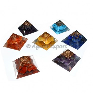 Orgone Chakra Pyramids Small Set