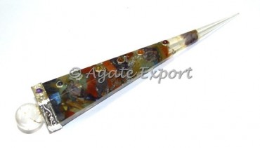 Smooth Chakra Stone Orgone Healing Wands