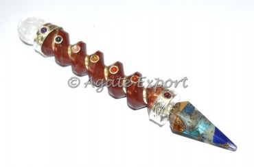 Lapis Lazuli with Orgone Pendulums wands