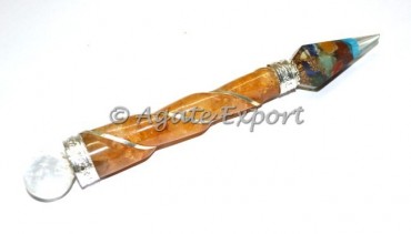 Red Jasper with Orgone Pendulum Wands