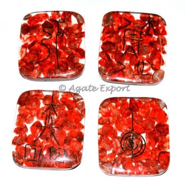Red Jasper Jade Orgone Usai Reiki Set