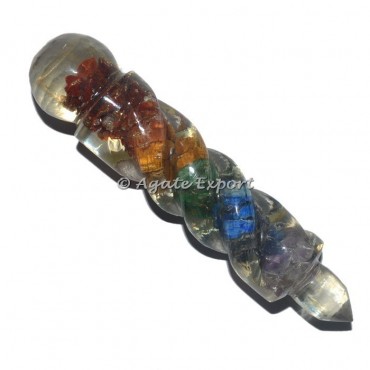Twisted Orgone Chakra Healing Wands
