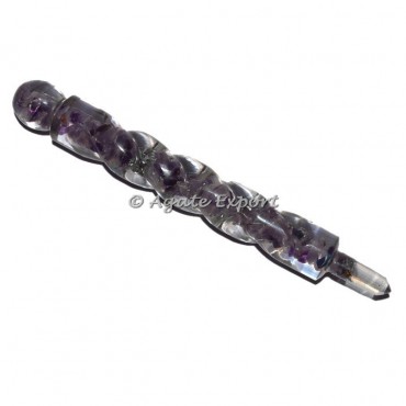 Amethyst Spiral Orgone Healing Wands