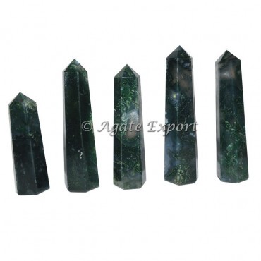 Moss Agate Obelisk Point