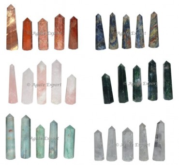Mix Gemstone Assorted Obelisk Point