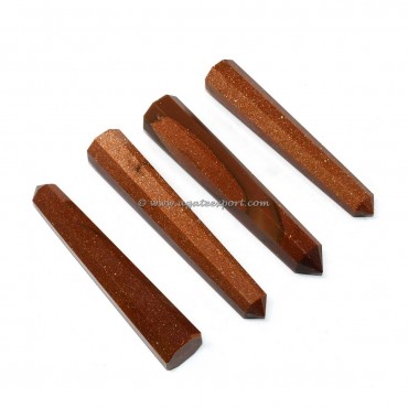 Goldstone Healing Obelisk Crystals Point