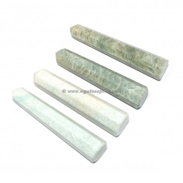 Amazonite Faceted Obelisk Crystals Point