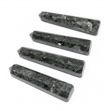 Larvikite Faceted Obelisk Crystals Point