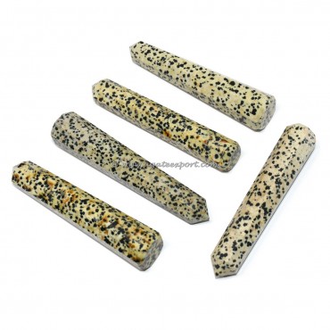 Dalmatian Jasper Faceted Obelisk Crystals Point