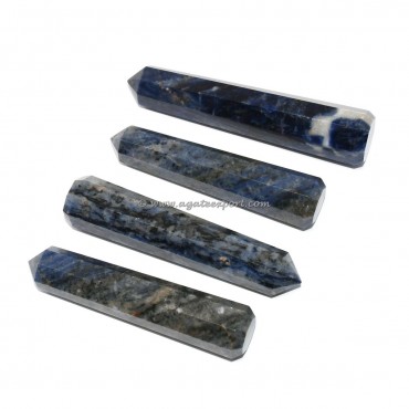 Sodalite Faceted Obelisk Crystals Point