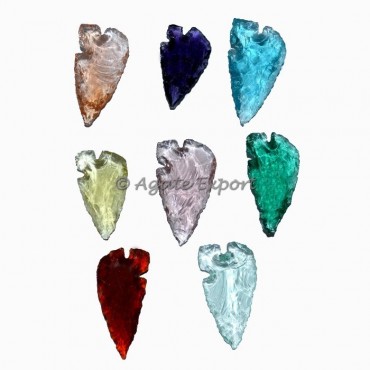 Native American Multi Colors Obsidian Arrowheads