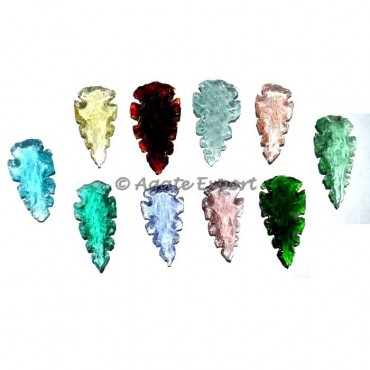 Multi Colorfull Obsidian Arrowheads