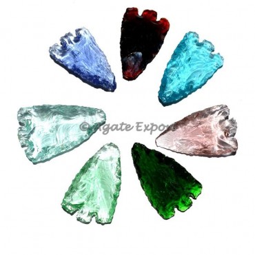 Double Cut Colorfull Obsidian Arrowheasd