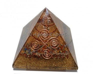 Chakra Power Stone Orgone Pyramids with Point
