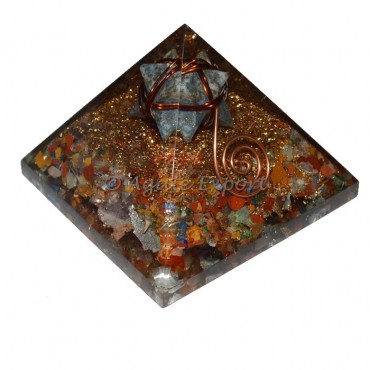 Orgone Chakra Stone Pyramids with Merkaba