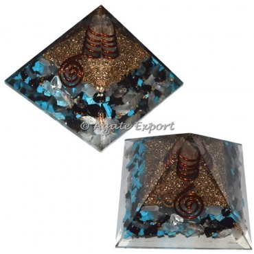 Mix Gemstone Energy Orgone Pyramids