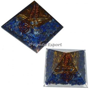 Lapis Energy Orgone Pyramids with Crystal Point
