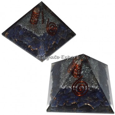 Bleu Aventurine Orgone Pyramids with Crystal Point