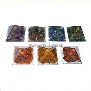 Mix Gemstone Small Orgone Pyramids