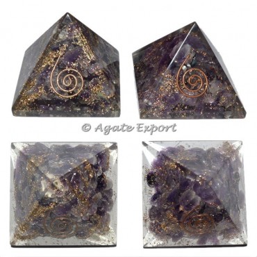 Amethyst Small Orgone Pyramids