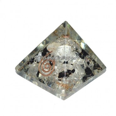 Tourmaline and Quartz Small Orgone Pyramids