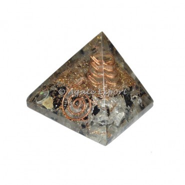 Tourmaline and Quartz Small Orgone Pyramids with point