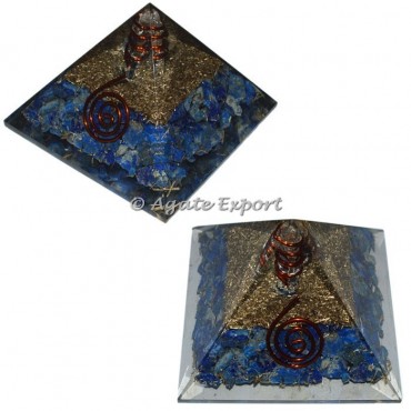 Lapis Lazuli Small Pyramids with Crystal Point